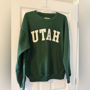 Utah Men's Crewneck Sweater - Forest Green